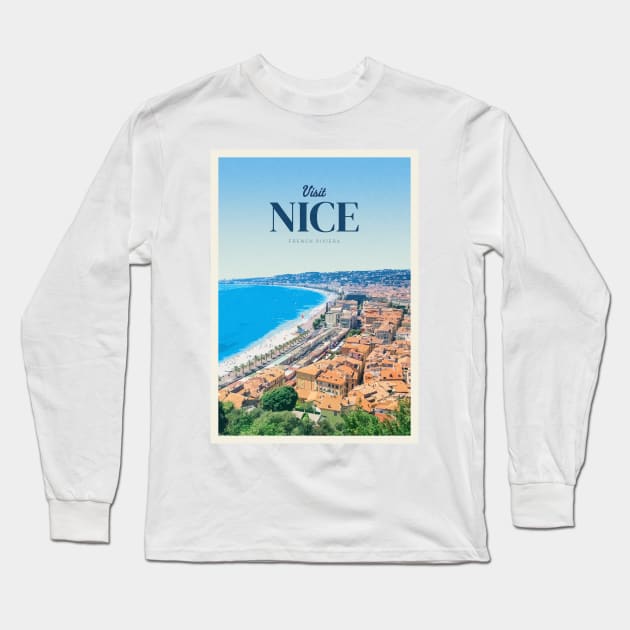 Visit Nice Long Sleeve T-Shirt by Mercury Club
